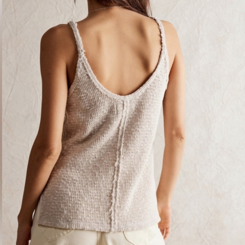 Free People NWOT Don't Go Top sz XS Textured Cream Knit​​ - Picture 2 of 14